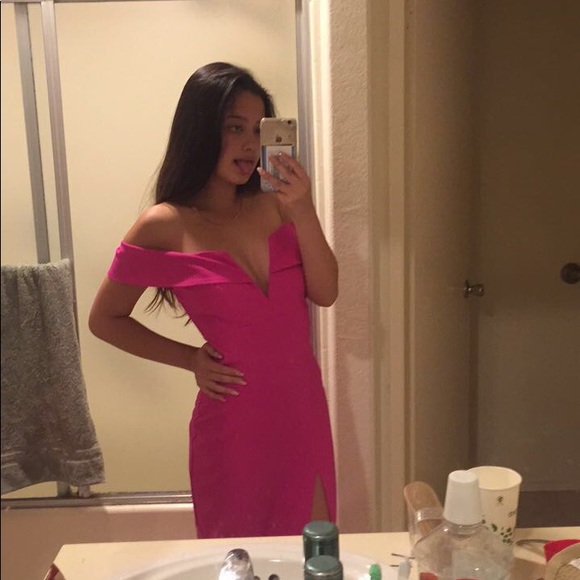 Fuchsia prom dress JC collection - Picture 2 of 2